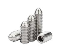 Vis à pointe sphérique, 10 pièces M3-M16 304 en acier inoxydable à six pans creux boule plongeur Grub sans tête boulon Point vis de réglage(14MM M6)