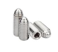 Vis à pointe sphérique, 10 pièces M3 M4 M5 M6 M8 M10 M12 M16 304 en acier inoxydable, douille hexagonale, piston à bille, vis sans tête(20MM M6)