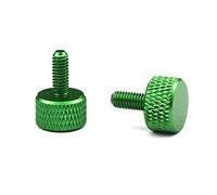 Vis à pouce, bouton de serrage, 10 pièces M3 M4 M5 M6 * 6/8/10/12/16 mm, vis à pouce moletée en aluminium coloré à serrer à la main, bleu, M6x12 mm (Color : Green, Size : M6x12mm)