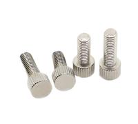 Vis à pouce en acier au carbone nickelé, Type simple, tête moletée métrique, réglage manuel, boulon M3 M4 M5 M6, 5 pièces(12mm,M3 5pcs)