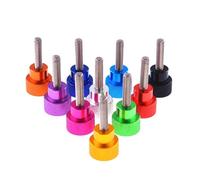 Vis à pouce en alliage d'aluminium, 2 pièces, M3/M4/M5/M6, boulon à tête moletée, M4X12, Rouge