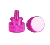 Vis à pouce en aluminium for boîtier d'ordinateur, M5 M6, boulons de poignée moletés, couleurs anodisées L=5-20mm,5 pièces(Rose Red,M6x16)