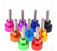 Vis à pouce métrique M3.5 en aluminium anodisé, 2 pièces, tête moletée 12x6mm, vis de serrage à la main, filetage en acier inoxydable 4-40mm (Color : Golden, Size : 8MM_M3.5)