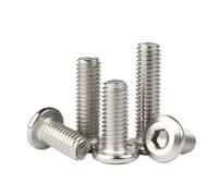 Vis à rivet hexagonale creuse plate M3 M4 M5 M6 M8 en acier inoxydable 304, grande taille, for meubles, connecteurs et boulons d'assemblage(10pcs M5,40mm)
