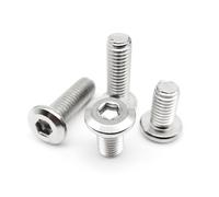 Vis à riveter for meubles à tête plate, boulon de fixation, boulon d'assemblage, écrou hexagonal à six pans creux M2,5 M3 M4 M5 M6 M8 en acier inoxydable 304 A2(14mm,10pcs M5)