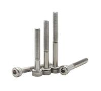 Vis à six pans creux à demi-filetage Vis à tête creuse hexagonale M6 en acier inoxydable 304, demi-filetage, tête de tasse 35-150mm, paquet de 2(130mm)