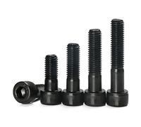 Vis à six pans creux de grade 12,9, boulons M14 à haute résistance, vis d'extension à tête creuse noire demi-dent-M14 * 105 demi-dents [2 pièces]