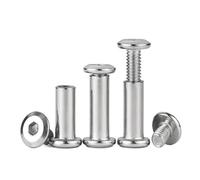 Vis à six pans creux en acier inoxydable 304, attelle de verrouillage, combinaison d'écrous, Album, livre comptes, chanfrein bord clou M3 ~ M10(55mm(L),5pcsM5xL with screw)