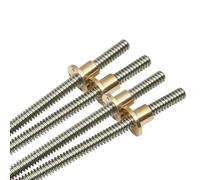Vis à tête avec écrou, 1 vis mère T20 for imprimante 3D, diamètre 20 mm, pas de 4 mm, vis trapézoïdale en acier inoxydable avec écrou en cuivre, T20 × 4 × 300 mm 5006507508009501000 mm(500mm)