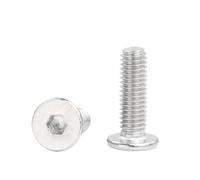 Vis à tête basse ultra fine à six pans creux en acier inoxydable M2,5 M3 M4 M5 M6 M8 CM(6mm,M2 50pcs)