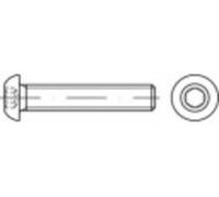 Vis à tête bombée TOOLCRAFT 148167 500 pc(s) M6 14 mm tête bombée 6 pans intérieurs acier N/A