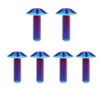 Vis à tête bombée Torx prune M4 M5 M6 en titane, 10/12/15/20/25 mm, for carter de moto (lot de 6).(Burn Blue,M5x12mm)