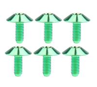 Vis à tête bombée Torx prune M4 M5 M6 en titane, 10/12/15/20/25 mm, for carter de moto (lot de 6).(Green,M4x15mm)