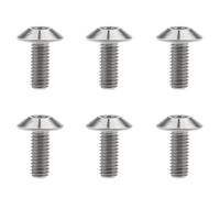 Vis à tête bombée Torx prune M4 M5 M6 en titane, 10/12/15/20/25 mm, for carter de moto (lot de 6).(Titanium,M6x15mm)
