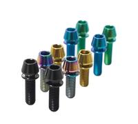 Vis à tête conique M5 M6X16/18/20/25 avec joint et rondelle for vélo en titane(Titanium gray,6PCS_M5X20MM)