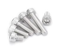 Vis à tête creuse 20 pièces argent M5 x 20mm vis à tête hexagonale boulons,