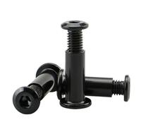 Vis à tête creuse chanfreinée noire en acier inoxydable 304, vis de connexion bout, ensemble fixation meubles(M2*4 (20 sets))