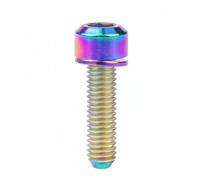 Vis à tête creuse en titane M5 x 16 mm, M5 x 18 mm, M5 x 20 mm avec rondelles for potence de vélo - Légères et durables(Rainbow,18mm)