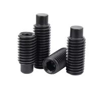 Vis à tête creuse hexagonale en acier noir de grade 12.9 M2.5 M3 M4 M5 M6 M8 M10 M12 M14 M16, boulon sans tête convexe à pointe de chien(35mm,10pcs M6)