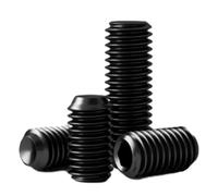 Vis à tête creuse hexagonale M2M2.5M3M4M5M6M8M10M12 noir 12.9 boulon en acier au carbone vis à tête plate encastrée sans tête(M4_16 MM X 10 PCS)