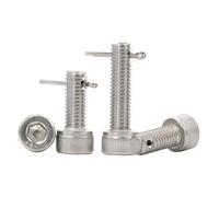Vis à tête creuse hexagonale M6 en acier inoxydable 304, Kit de trous goupille fendue, jeux 25/50, boulons Allen trou traversant Fixation sans outil(M6*45 (50 sets))
