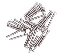 Vis à Tête Creuse, Vis de Réglage 50 Pièces Vis à Tête Bouton à Bride A2-70 Têtes de Boutons en Acier Inoxydable Kit de Boulons à Capuchon à Douille (M5*50MM)