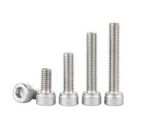 Vis à tête cylindrique à six pans creux en acier inoxydable 304 A2-70 DIN912, M3-M12, ultra-longue(M6x25-20pcs)