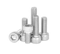 Vis à tête cylindrique à six pans creux en acier inoxydable 304 DIN912 M1.4 M1.6 M2 M2.5 M3 M4 M5 M6 M8 M10 L = 3-80 mm(65mm)