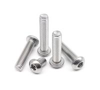 Vis à tête cylindrique à six pans creux en acier inoxydable 304 noir, grade 10.9, ISO7380, 5/10/50 M1.6 M2 M2.5 M3 M4 M5 M6 M8(Stainless steel,10MM_M2 (50PCS))