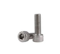 Vis à tête cylindrique à six pans creux en acier inoxydable noir DIN912 m1.6 M2 M2.5 M3 m4 m5 m6, grade 12.9, 5 pièces à 100 pièces(Stainless steel 304,10MM_M2.5 50PCS)