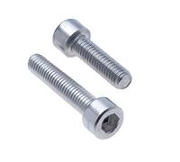 Vis à tête cylindrique à six pans M6x16 (Lot de 10) en acier inoxydable A2 avec douille hexagonale, boulons de filetage robustes, norme certifiée DIN912 (6mm x 16mm)