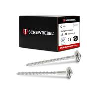 Vis à tête cylindrique bombée Screw Rebel en acier inoxydable A2 avec rondelle d'étanchéité EPDM - Ø 15 mm - TX 20 -marquage CE