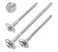 Vis à tête cylindrique bombée Screw Rebel en acier inoxydable A2 avec rondelle d'étanchéité EPDM - Ø 15 mm - TX 20 -marquage CE