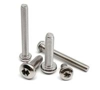 Vis à tête cylindrique bombée Torx à six lobes extra-longues, 3-100 mm, M1,4, M1,6, M2, M2,5, M3, M4, M5, M6, M8, GB2672, en acier inoxydable 304, lot de 5/10/50 pièces(10mm,M8 5pcs)