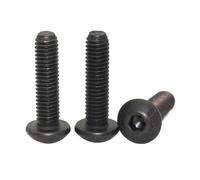 Vis à tête cylindrique creuse hexagonale en acier de grade 12.9, tailles M1.6, M2, .5, M3, M4, M5, M6 et M8, conformes la norme ISO 7380 (lot 50)(10mm,M5 (10pcs))