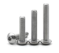 Vis à tête cylindrique creuse M5 5/6/7-100 mm en acier inoxydable 304, 20 pièces(100mm)