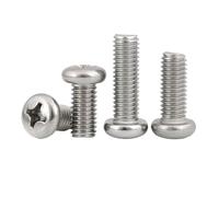 Vis à tête cylindrique cruciforme cruciforme en acier inoxydable 304 M1,6 M2 M2,5 M3 M3,5 M4 M5 GB818-85 A2-70 10/20/50 pièces(40mm,20pcs M3.5)