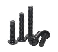 Vis à tête cylindrique cruciforme en acier au carbone noir, lot de 10/20/40/90 pièces, M1.4, M2, M2.5, M3, M3.5, M4, M5, M6, avec rondelle(3mm,M1.4X90pcs)