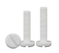 Vis à tête cylindrique fendue en nylon M2-M8, haute résistance, monobloc, en plastique, blanc-50 pièces, M2x5