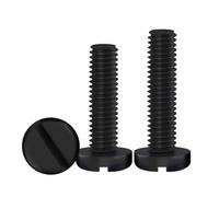 Vis à tête cylindrique fendue en nylon M2-M8, haute résistance, monobloc, en plastique, noir-10 pièces, M8x25