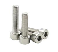 Vis à tête cylindrique hexagonale creuse en acier inoxydable 304 A2-70, sans moletage, 5 100 pièces, norme DIN 912, M2, M3, M4, M5, M6, M8(40mm,M4 (20pcs))