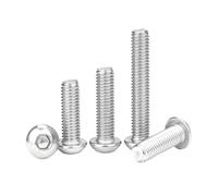 Vis à tête cylindrique hexagonale creuse en acier inoxydable M2, M2.5, M3, M4, M5, M6, M8 et M10, conforme à la norme ISO 7380(60mm,M10 3pcs)