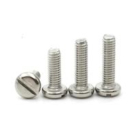 Vis à tête cylindrique ronde fendue M1.6 M2 M2.5 M3 M4 M5 M6 M8 M10 CM 304 A2-70 vis boulon en acier inoxydable(3mm,M2 (20Pcs))