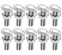 Vis à tête de marteau M6x30 en acier inoxydable A2-70, lot de 10 vis à tête de marteau avec écrous à bride, écrous à bride, écrous hexagonaux avec bride, vis à tête de marteau M6 pour rails de montage