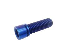 Vis à tête de stigmatisation en titane GR5 for pièces de moto de vélo | Vis à tête de stigmate en titane M7 M8 avec rondelles for le remplacement de la tige, 1 pièce(Blue,M8X25mm)