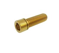Vis à tête de stigmatisation en titane GR5 for pièces de moto de vélo | Vis à tête de stigmate en titane M7 M8 avec rondelles for le remplacement de la tige, 1 pièce(Gold,M8X25mm)