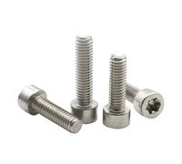 Vis à tête de tasse de sécurité Torx inviolables en acier inoxydable M1.6 304, boulons cylindriques à tête de fleur à douille hexagonale(4mm)