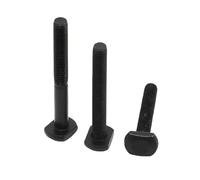 Vis à tête de vis en acier au carbone noir M6 M8 M10 M12 GB37, poinçon en T, vis de machine à fraiser, tige filetée, boulon de serrage, filetage complet/partiel(70mm,M10 1pc)