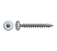 Vis à tête disque wirox filetage totall torx zingué blanc ø 6 mm, longueur 80 mm, boîte de 100 pièces G