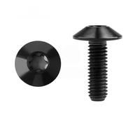 Vis à tête for pièces de vélo et de moto, accessoires, boulons en titane M4 M5 M6x10/12/15/20/25/30/35mm, 10 pièces/15 pièces(Black,15PCS_30MM_M6)